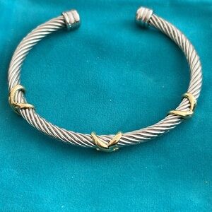 Inspired Gold X Silver Medal Two-Tone Cable Bracelet